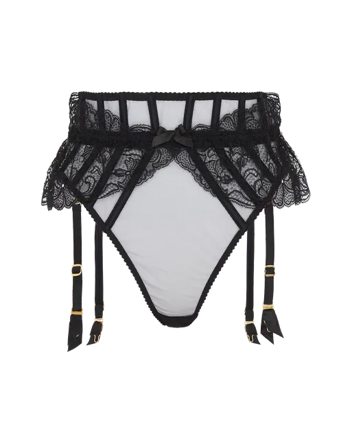 Rozlyn Suspender Thong Black | Agent Provocateur