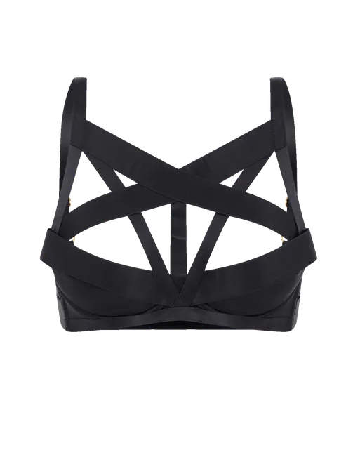 Whitney High Neck Underwired Bra Black | Agent Provocateur