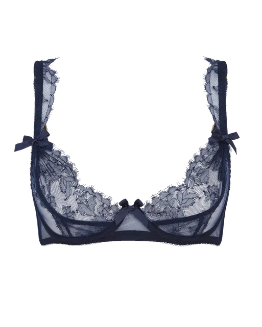 Willa Demi Plunge Underwired Bra Navy | Agent Provocateur
