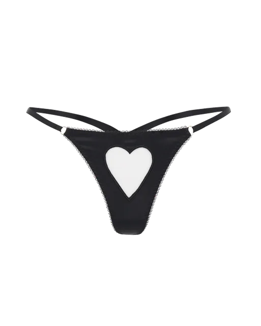 ETTIE SILK THONG Black | Agent Provocateur