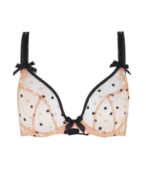 Brie Plunge Underwired Bra Black | Agent Provocateur