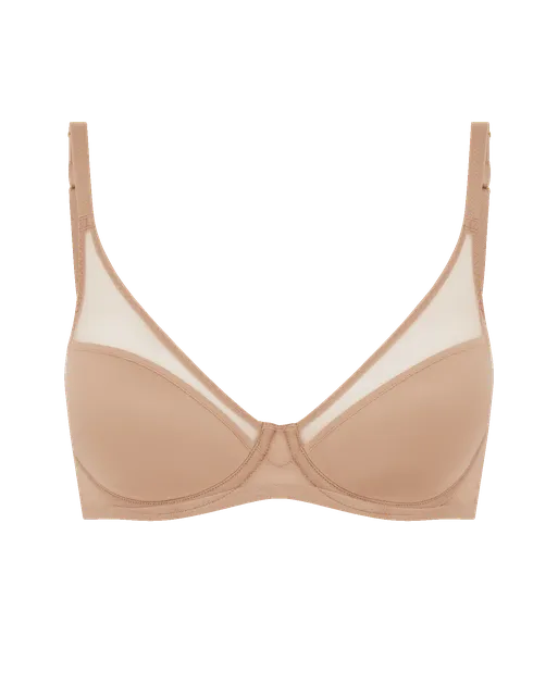 Lucky Padded Plunge Underwired Bra Noisette | Agent Provocateur
