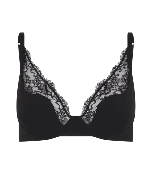 Brigette Padded High Apex Underwired Bra Black | Agent Provocateur