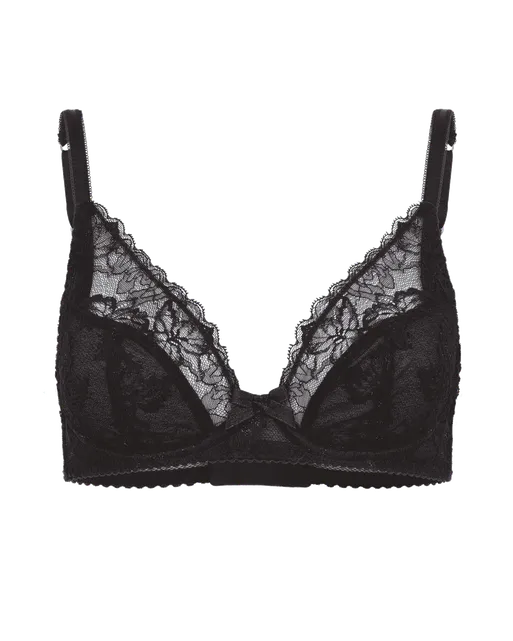 Leni Plunge Underwired Bra Black | Agent Provocateur