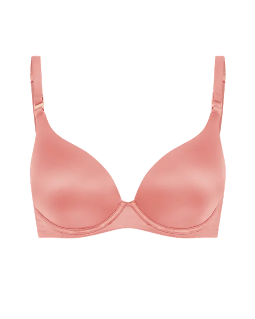 Paige Moulded Plunge Underwired Bra Pink4 | Agent Provocateur
