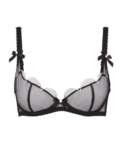 Lorna Demi Cup Plunge Underwired Bra Black | Agent Provocateur