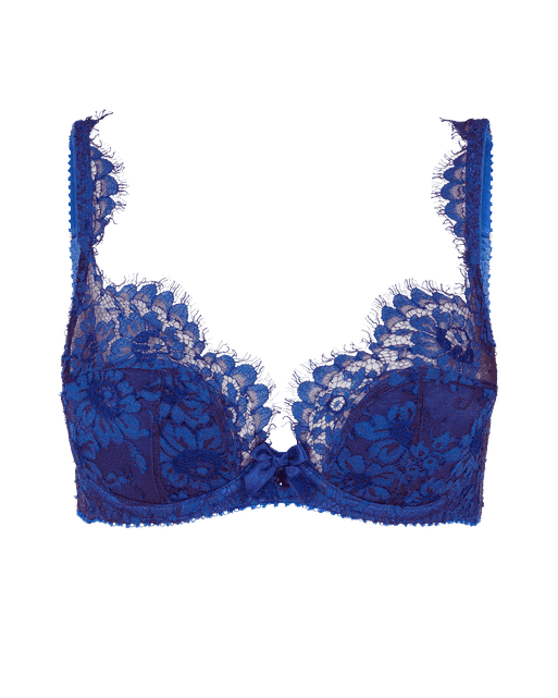 Carline Plunge Underwired Bra Cobalt | Agent Provocateur