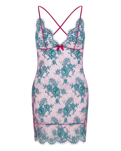 Carline Short Slip Lilac/Lime | Agent Provocateur