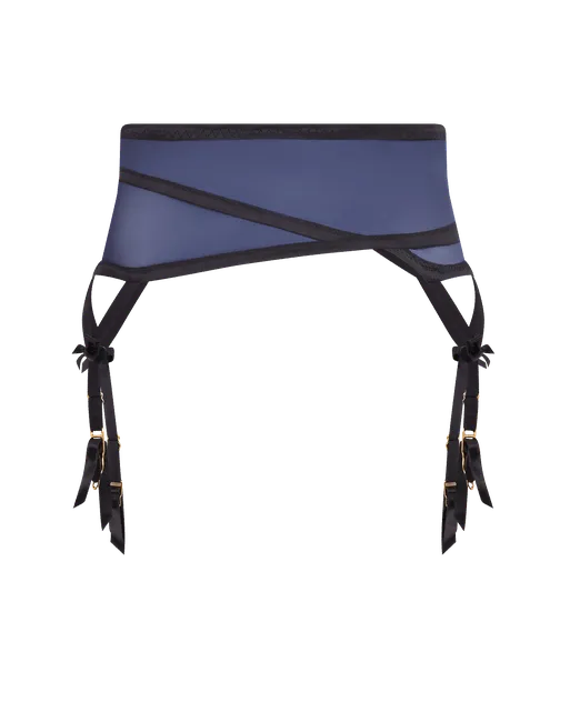 Joan Suspender Navy/Black | Agent Provocateur