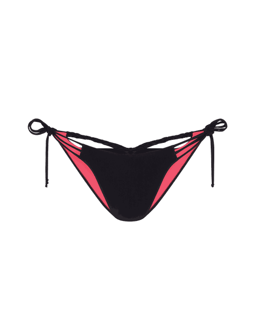 Laticia Bikini Bottom Black/Neon Pink | Agent Provocateur