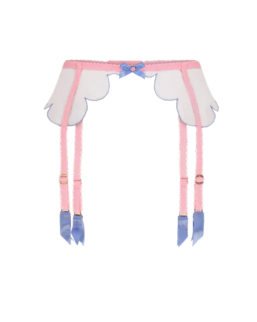 Lorna Suspender Baby Pink/Blue | Agent Provocateur