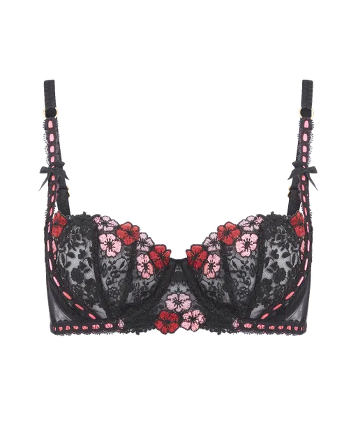 Petunia Balconette Underwired Bra Black | Agent Provocateur