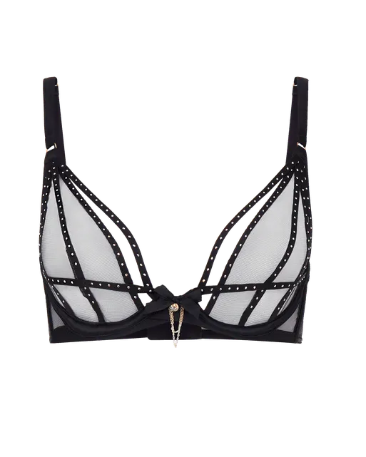 Rubi Plunge Underwired Bra Black | Agent Provocateur