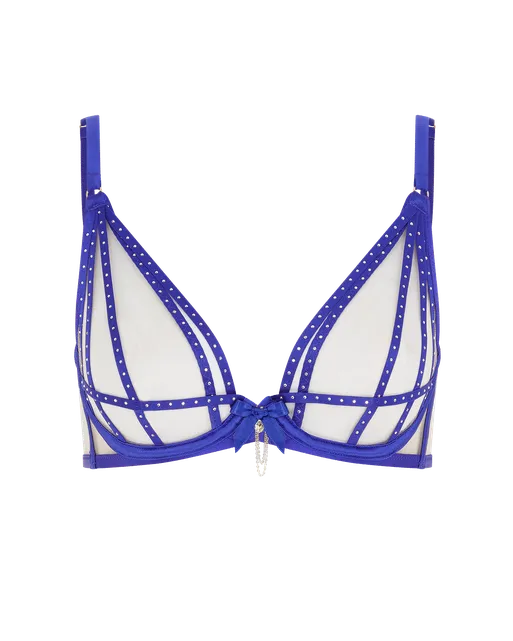 Rubi Plunge Underwired Bra Cobalt/Cobalt | Agent Provocateur