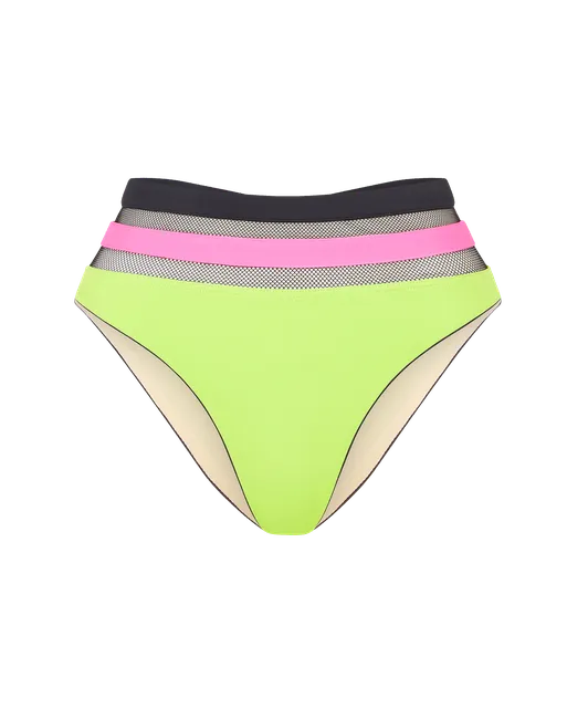 Zenaya High Waisted Bikini Bottoms Green | Agent Provocateur