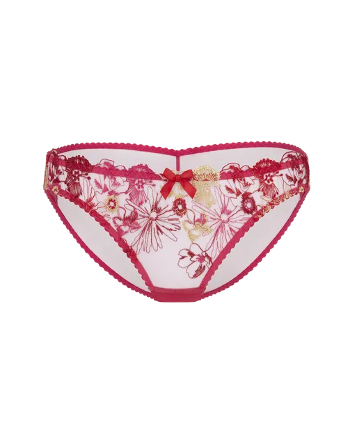 Zuri Full Brief Fuchsia/Red/Gold | Agent Provocateur