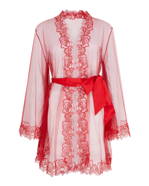 Lindie Short Gown Red/Red | Agent Provocateur