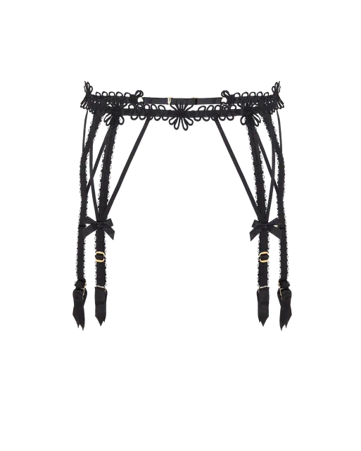 Coletta Suspender Black/Sand | Agent Provocateur