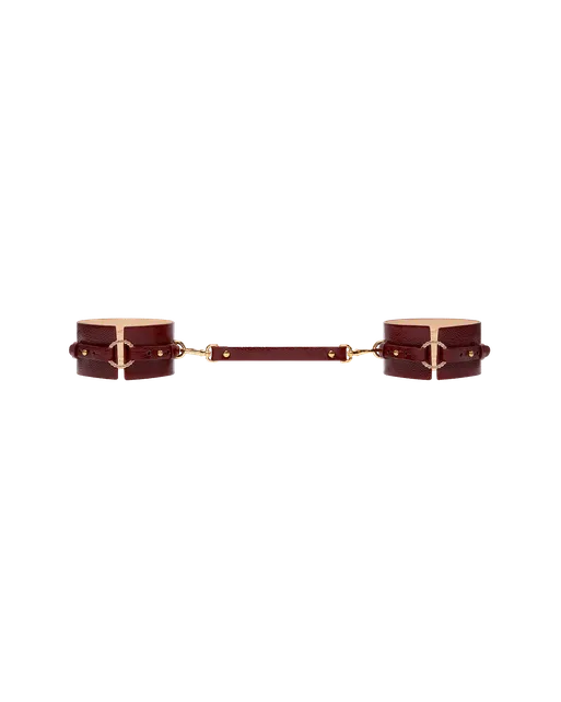 Darlina Ankle Cuffs Burgundy/Gold | Agent Provocateur