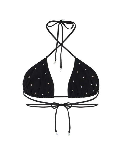 Isameya Bikini Top Black/Iridescent | Agent Provocateur
