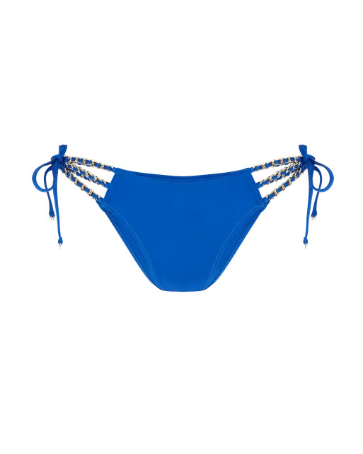 Montie Bikini Bottom Blue/Gold | Agent Provocateur