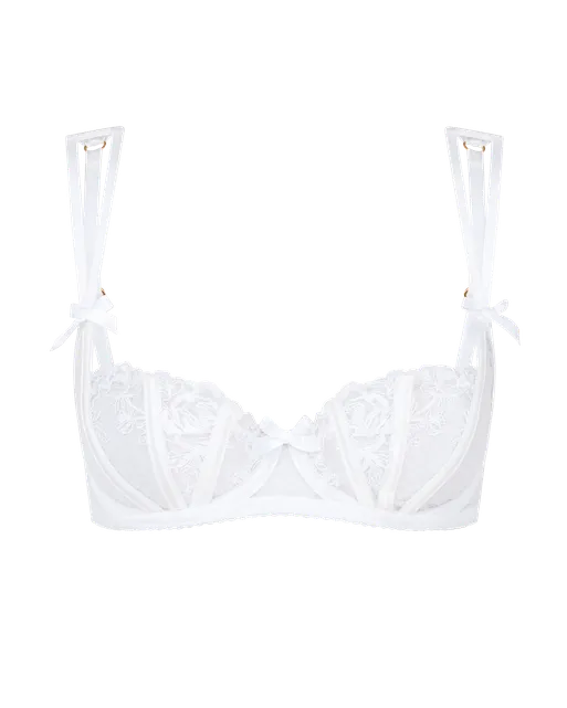 Rosia Balconette Underwired Bra White | Agent Provocateur