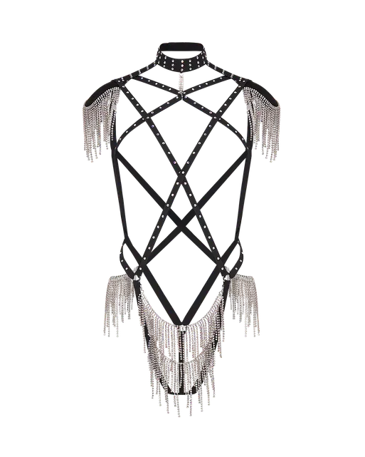 Deimante Playsuit Black/Aurora Borealis | Agent Provocateur