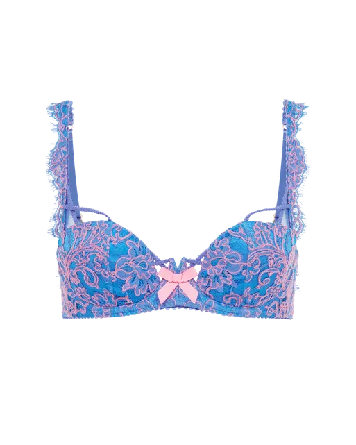 Eviee Plunge Underwired Bra Blue | Agent Provocateur