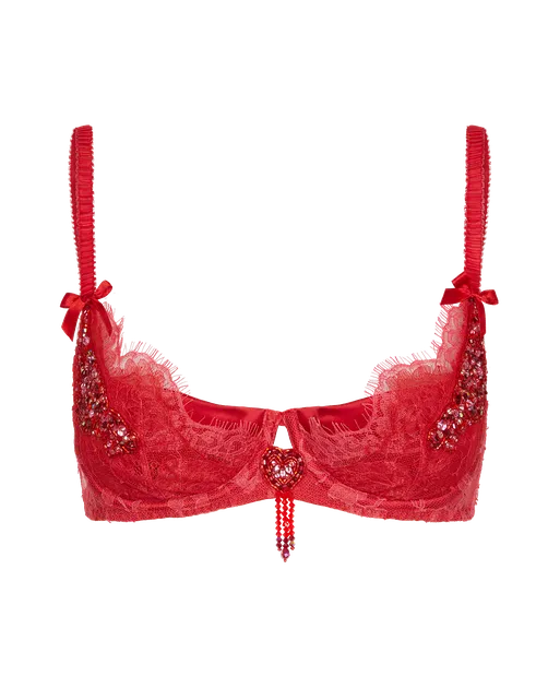 Graicelle Plunge Underwired Bra Red | Agent Provocateur