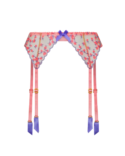 Lissa Suspender Pink/Lilac | Agent Provocateur