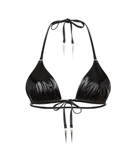 Mika Tie Side Bikini Top Black | Agent Provocateur
