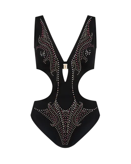 Presilli Swimsuit Black/Silver | Agent Provocateur