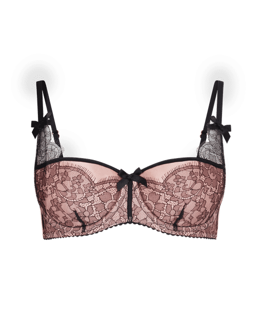 Sammi Balconette Underwired Bra Nude/Black | Agent Provocateur