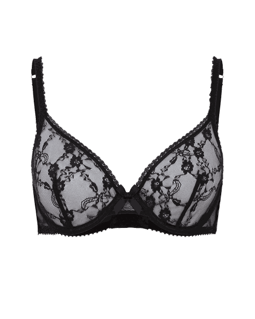 Laily Plunge Underwired Bra Black | Agent Provocateur