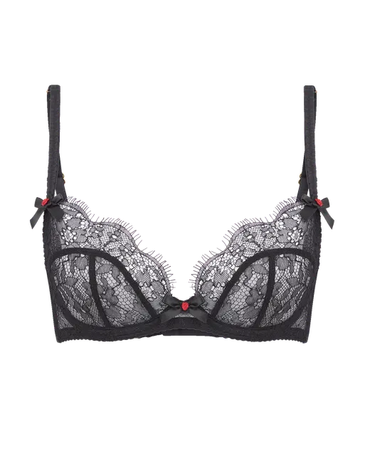 Lorna Lace Plunge Underwired Bra Black | Agent Provocateur