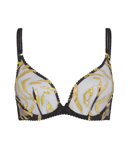 Pawla Plunge Underwired Bra Black | Agent Provocateur