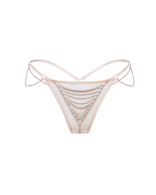 Jasmira Detachable Chain Thong Pink | Agent Provocateur