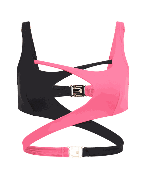 Racy Bikini Top Black/Pink/Orange | Agent Provocateur