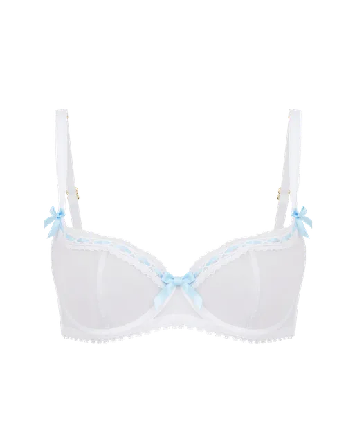 Claira Plunge Underwired Bra White | Agent Provocateur