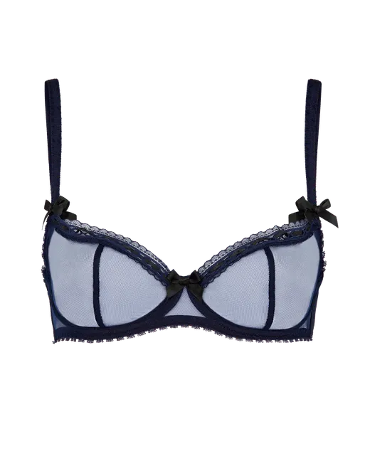 Claira Plunge Underwired Bra Navy/Black | Agent Provocateur