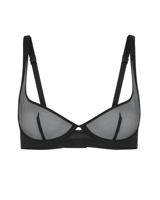 Lucky Demi Cup Plunge Underwired Bra Black | Agent Provocateur