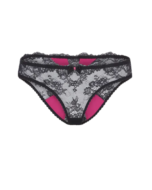 Maddy Full Brief Black/Pink | Agent Provocateur