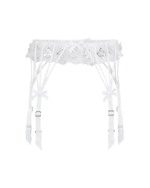 Skylee Suspender White/Silver | Agent Provocateur