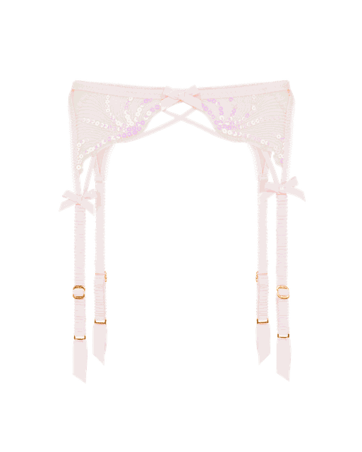 Quinny Suspender Baby Pink/Sand | Agent Provocateur