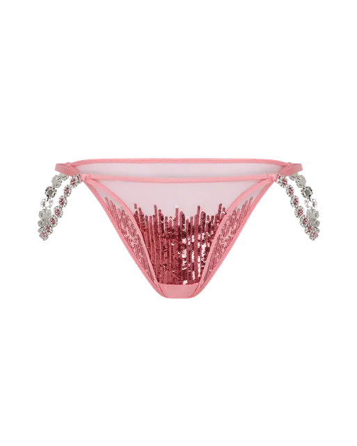 Calista Brazilian Brief Pink/Silver | Agent Provocateur