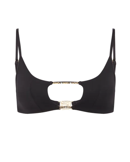 Christiana Bikini Top Black/Gold | Agent Provocateur