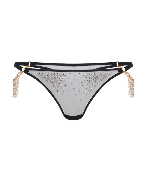 Solar Thong Black/Crystal | Agent Provocateur