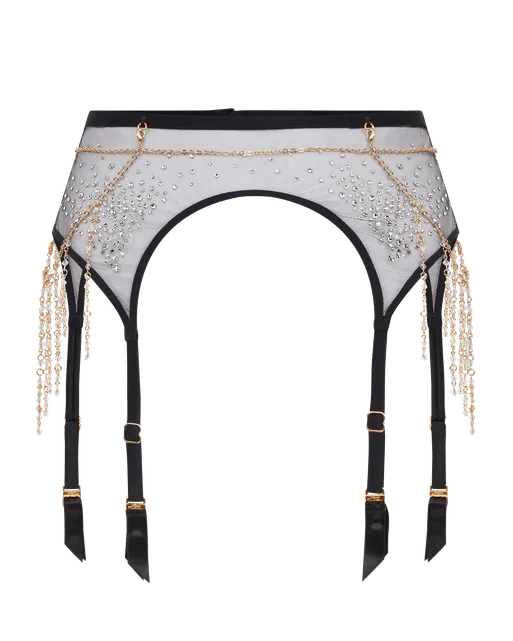 Solar Suspender Black/Crystal | Agent Provocateur