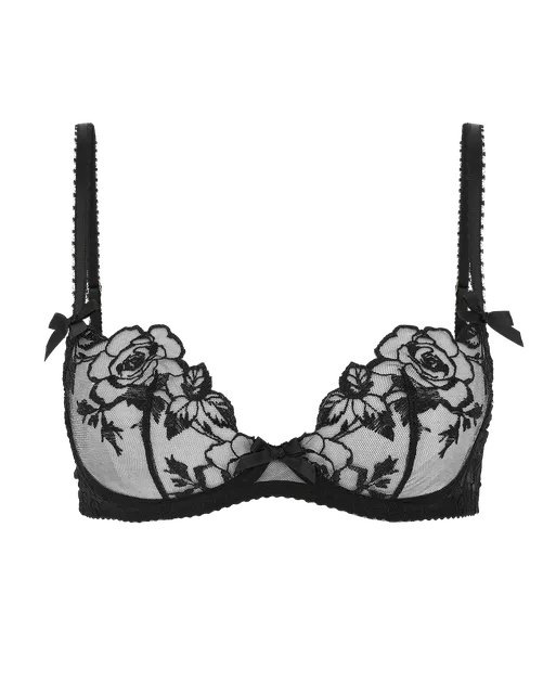 Callypso Plunge Underwired Bra Black | Agent Provocateur