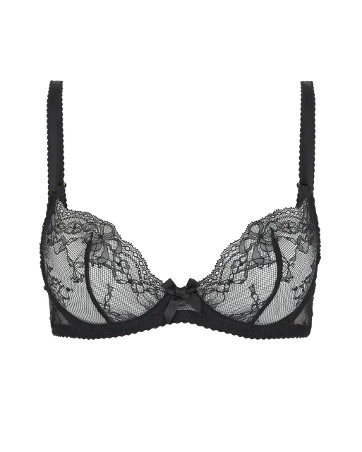 Isedora Plunge Underwired Bra Black | Agent Provocateur